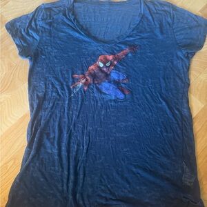 Blue Spider-Man Graphic T-Shirt